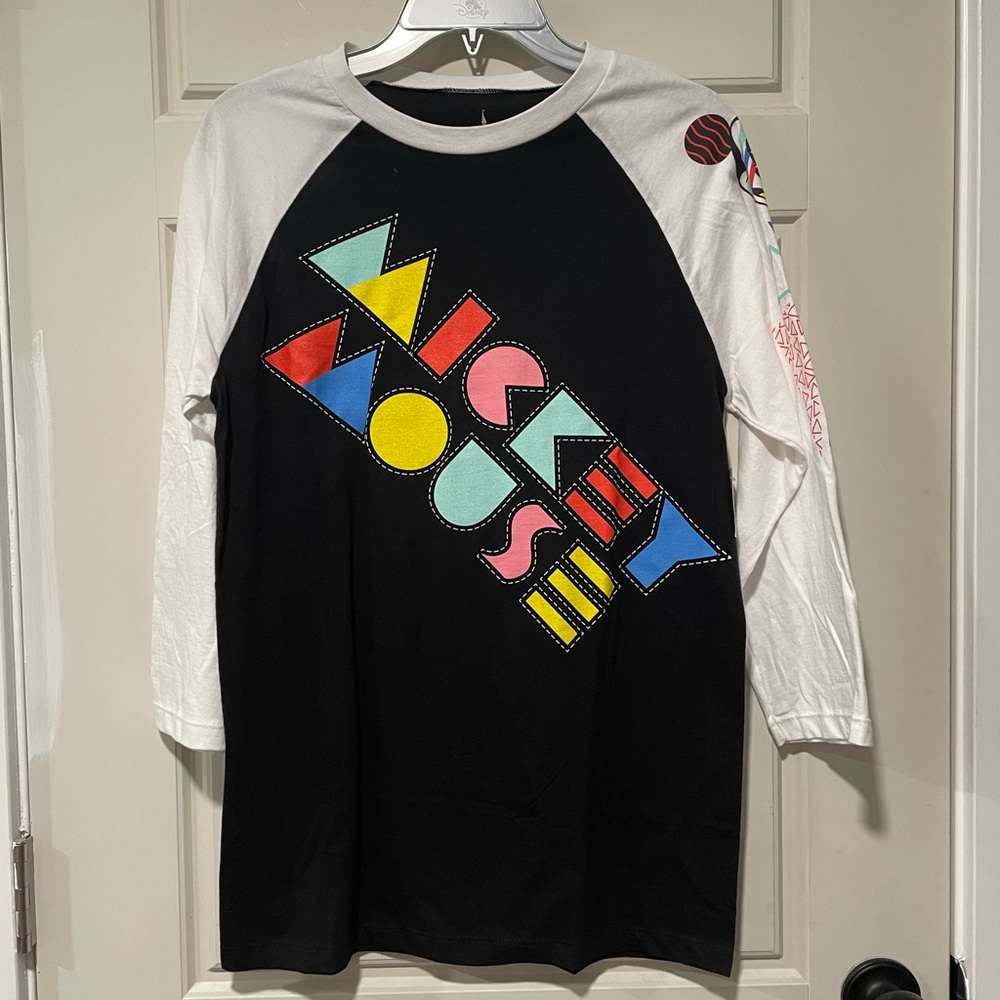 Disney Parks Adult Retro Mickey Mouse Quarter Sleeve T-Shirt